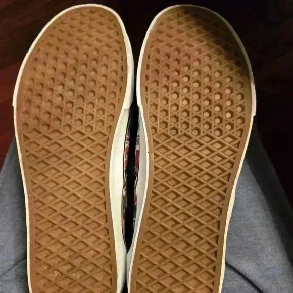 Vans Mens Slip On Shoes Classic Crew Floral Blue Low Top Size 10 - Picture 5 of 7